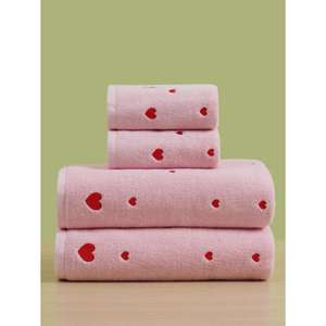 Trending Rose Towels Set Accent Pink Colored Toallas de baño de alta durabilidad Hogar Útil Lavable Premium Toallas Hecho EN LA India - Product Image 3
