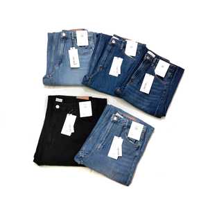Étiquette personnalisée bouton jambe large Jean femme pantalon décontracté Denim coton coupe ample jean OEM Technics Style braguette tissu fermeture éclair taille - Product Image 6