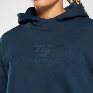 Sudadera con Capucha Extra Grande para Mujer, Diseño Nuevo, Color Sólido, 100% Algodón, Ropa Urbana, Resistente al Viento, Alta Calidad, Elegante, Venta al Por Mayor - Product Image 4