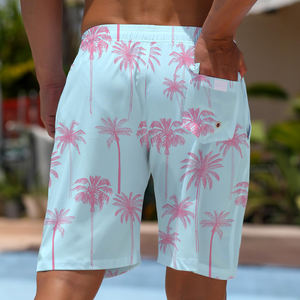 กางเกงขาสั้นชายหาดผู้ชาย กางเกงพิมพ์ลายสีสันสดใส ออกแบบกางเกงขาสั้นของคุณเอง วัสดุแห้งเร็วที่จำเป็นสำหรับฤดูร้อนแบบลำลอง - Product Image 2