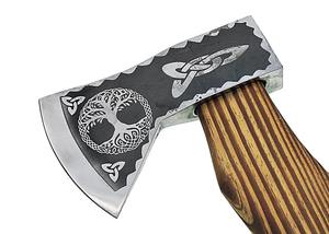 Hache de qualité industrielle en acier à haute teneur en carbone, tête embossée, manche en bois, pour le camping, le bricolage en plein air, haches embossées pour couper - Product Image 6