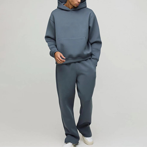 Wholesale Customizable Hooded Solid Men's Winter Tracksuits-High Quality Custom Colors & Sizes Casual Training Wear - Product Image 2