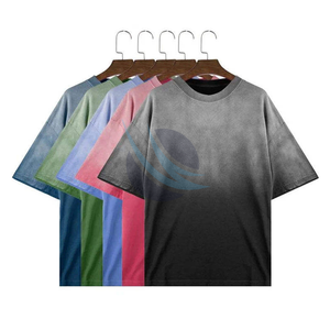 Camisetas de Hombre al por Mayor, Lavadas con Ácido, Formales, 100% Algodón, Secado Rápido, Cuello Redondo, Lisas, con Logotipo Personalizado, Talla Grande - Product Image 5