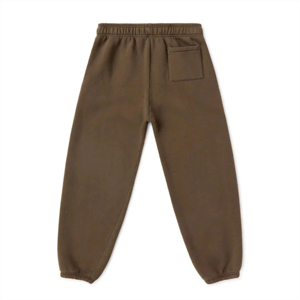 Men's Brown Cotton Sweatpants <b>Elastic</b> Waist Drawstring Casual Joggers Side Pockets Midweight Autumn Wear - Product Image 2