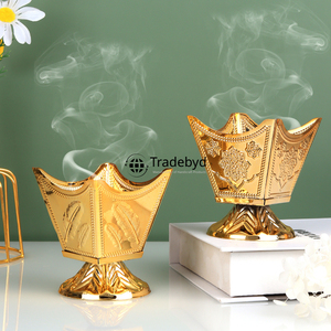 Tradebyd Handmade Metal Bakhoor <b>Burner</b> Luxury Arabic Incense Holder Decorative Piece for Home Office - Product Image 1