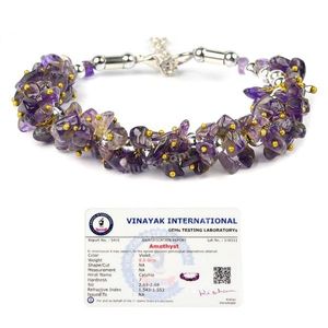 Pulsera de Cuentas de Piedra de Cristal Natural, Tamaño Ajustable - Product Image 1