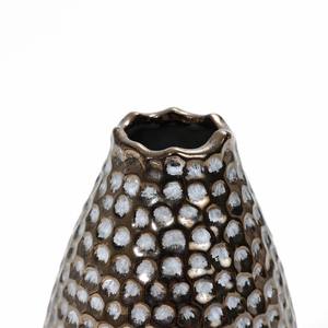 Ensemble de vases en métal texturé argenté de luxe Vases à fleurs décoratifs modernes pour l'affichage de pièce maîtresse de salon, bureau et hôtel - Product Image 5