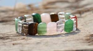 Agate Perle Guérison Chakra Bracelet Ajustable Multi Gemme Perles Ovales Classique pour Protection Cadeau Religieux Lui Mariages - Product Image 3