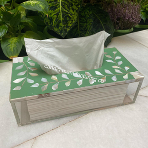 Fabricant indien Nouveauté boîte à mouchoirs en acrylique avec porte-serviettes en nacre pour la maison et le restaurant - Product Image 4