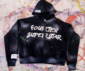 Fabricantes de ropa de aduanas French Terry Stone Acid Wash Cremallera con capucha Rhinestone desgastado Sudadera con capucha Chaqueta Hombres - Product Image 4