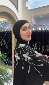 Ropa musulmana tradicional de mujer modesta elegante islámica, ropa de mano Premium, hermoso estilo Abaya de Dubái, accesorio incluido - Product Image 3