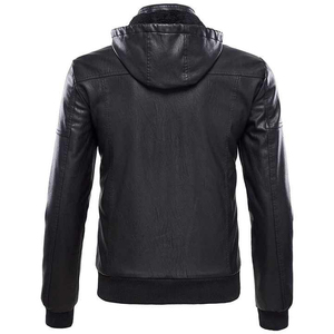 Veste en cuir de haute qualité tendance pour hommes, nouvelle mode personnalisée, logo sur le devant en toile, moto, vente en gros, peau de crocodile - Product Image 6