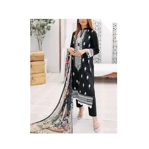 Traje de salwar kameez para mujer, traje étnico indio paquistaní, Punjabi con costuras, venta al por mayor, 3 piezas