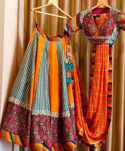 Navratri spécial fête porter mousseline coton numérique imprimé vrai miroir travail Lehenga Choli avec Georgette broderie travail Dupatta - Product Image 6