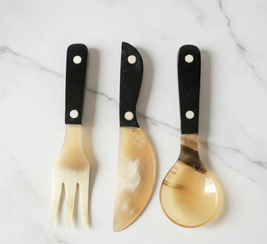 Cuillère en corne naturelle faite à la main, ustensile de cuisine écologique, cuillère de service traditionnelle pour la cuisine, la salle à manger, la soupe, le riz et le curry - Product Image 6