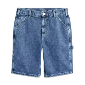 Concevez vos propres shorts en denim polyester/coton pour hommes, taille mi-haute, service OEM, streetwear, séchage rapide, respirant - Product Image 1