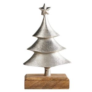 Arbre de Noël en bois rustique avec cadre en métal Style Vintage ornement de vacances décor festif en gros - Product Image 1