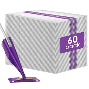 60 recharges de tampons de serpillière jetables en microfibre <span class=keywords><strong>WetJet</strong></span> - Tampons de remplacement durables multi-surfaces pour le nettoyage des sols <span class=keywords><strong>WetJet</strong></span> - Product Image 1