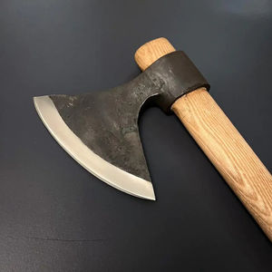 Tomahawk Burraq Personalizado de 19.5 Pulgadas, Acero al Carbono, Mango de Palisandro, Funda de Cuero, para Camping, Caza, Regalo para Papá, Hecho a Mano, Estilo Industrial - Product Image 4