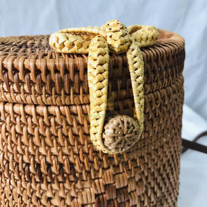 Mochila de mimbre natural, producto Premium, artesanía de artesano de Vietnam - Product Image 2