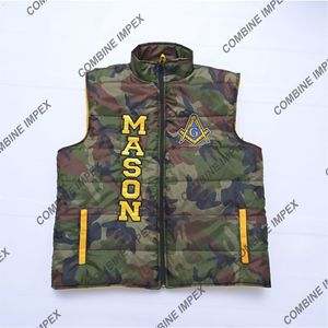 Chaleco acolchado de camuflaje masónico para hombre, estilo táctico de invierno, ligero, sin mangas, impermeable, a prueba de viento, transpirable, para exteriores - Product Image 1