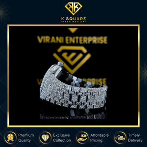 เพชรมอยส์ซาไนต์สแตนเลสทนน้ำสำหรับทุกเพศดีไซน์เนอร์ระบบอัตโนมัติ3เมตร - Product Image 4