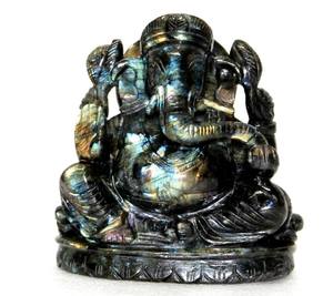 ของตกแต่งบ้านรูปปั้นพระพิฆเนศลาบราดอไรต์ธรรมชาติทำมือรูปปั้นควอตซ์คริสตัลทำด้วยมือ2022ทุกขนาด - Product Image 1