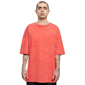 Camiseta vintage de algodón 100% con lavado ácido y logotipo personalizado, camiseta Unisex de gran tamaño para hombre, camisetas Unisex de manga larga antiarrugas para hombre - Product Image 1