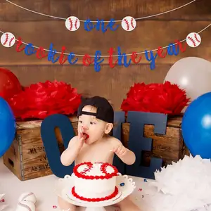 Baseball Flag Decor Sports Baby Baseball Football Party Decorações Baseball String Banner Projetado Banner