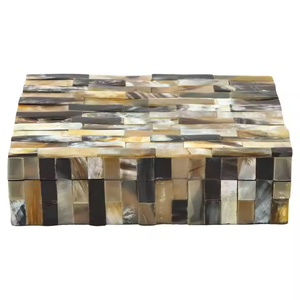 Boîte cadeau en corne artisanale de luxe mallette de rangement décorative élégante pour bijoux souvenirs ou objets de collection Unique par Artisan Craft - Product Image 1