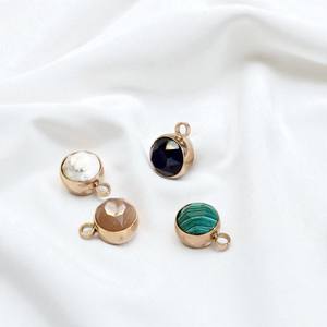 Natural Black Onyx Gemstone Round Collet <b>Charm</b> Pendant - 925 <b>Silver</b> <b>Charm</b> For <b>Bracelet</b> Jewelry Unique Handmade Pendant Wholesale - Product Image 5