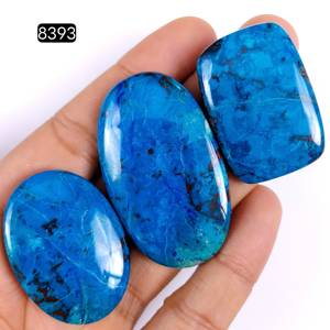 Lot de cabochons de chrysocolle naturelle pierres précieuses en vrac pour la fabrication de bijoux formes et tailles mixtes - Product Image 2