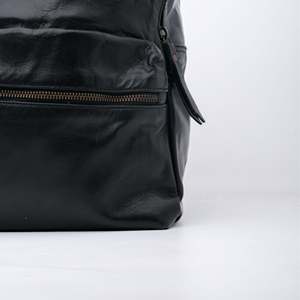 Vente en gros 100% sac à dos en cuir véritable à la mode tenue décontracté avec fermeture à glissière étanche ordinateur portable cadre interne couleur unie - Product Image 5