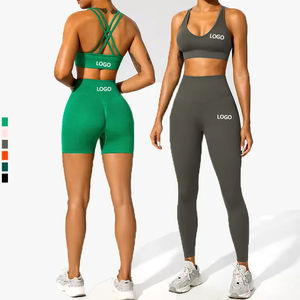 ชุดกีฬาสำหรับเล่นโยคะของผู้หญิงชุดเสื้อผ้าแนวสตรีทเอวยางยืดพิมพ์ลาย - Product Image 1