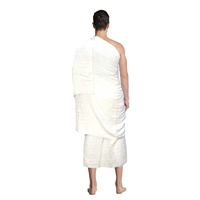 Serviette en coton pleine grandeur pour hommes 2 pièces Ihram pour le Hajj et la Omra coton doux de qualité fine Ihram ou Ehraam pour hommes Hajj et la Omra