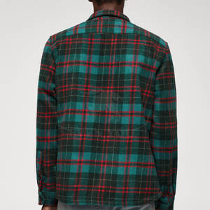 Camisa de Franela Sólida a la Moda, Tejido Suave de Algodón/Lana Cepillada, Transpirable, Ecológica, Ajuste Cómodo, Costuras Duraderas para Uso Casual - Product Image 3