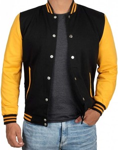 Chaqueta bomber ligera con mangas en contraste, chaqueta universitaria de calle de alta demanda a la venta, chaqueta CollegeBaseballjacket para hombre - Product Image 1