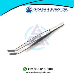 Pinzas Quirúrgicas Kuhne, Pinzas de Cobertura, Pinzas Médicas Especiales de 105 mm, Pinzas con Punta de Gancho y Punta Plana - Product Image 3