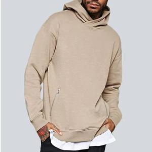 Pull-over tendance surdimensionné respirant de haute qualité 100% coton, couleur unie personnalisée, sweat-shirts basiques pour l'hiver - Product Image 1