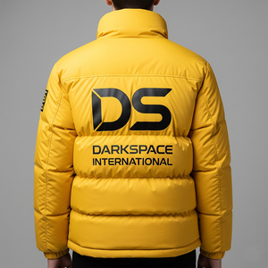 Venta al por mayor de alta calidad de los hombres Casual Puffer Parka estilo sólido con logotipo personalizado de pie chaqueta de cuello abrigo Venta caliente a bajo precio - Product Image 2