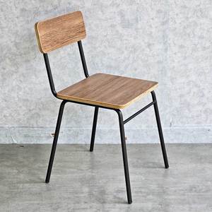 Minimilist Plywood Wood Backrest <b>Dining</b> <b>Chair</b> with Steel Frame and Electrostatic Painted Finish GCF195 - Product Image 2