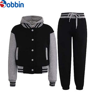 Conjunto Deportivo de Moda con Logotipo Personalizado, Sudadera Clásica de Béisbol Unisex para Niños y Pantalones Deportivos, Traje de Patchwork - Product Image 1