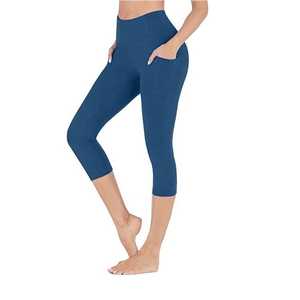 Workout <b>capri</b> <b>leggings</b> women gym yoga training breathable stretch flexible soft fit high waist comfort compression style - Product Image 6