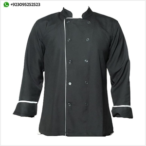 เสื้อเชฟสำหรับผู้ชายและผู้หญิงเสื้อโค้ทเชฟแขนยาวผ้าฝ้ายโพลีชุดเชฟทุกเพศสำหรับทำอาหารคุณภาพสูงสำหรับผู้ชาย - Product Image 1