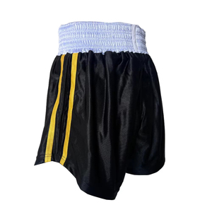 Pantalones cortos de entrenamiento Mauy Thai MMA con cierre de cordón, pantalones cortos sólidos, venta al por mayor, 100% poliéster, Boxeo Tailandés para pantalones cortos casuales de Kickboxing - Product Image 4