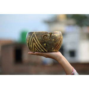 Support de forme ronde à tricoter Bol de fil en bois fait à la main Porte-fil en bois de bambou Bol de stockage de laine à prix compétitif - Product Image 4