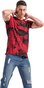 T-shirt uni pour hommes T-shirt en polyester T-shirts à séchage rapide Stock personnalisé Impression Logo Unisexe Gym Sports T-shirts pour hommes - Product Image 2