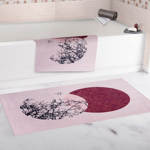 Netline Home Crown Watercolour Deep Red Abstract Washable <b>Rug</b> - Product Image 2