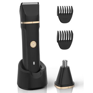 Afeitadora Corporal Eléctrica Recargable Tipo-C para Hombre, Resistente al Agua, con Cuchilla de Cerámica Reemplazable y Base - Product Image 2