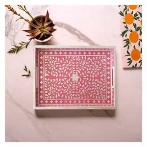 ถาดรองกระดูกสี่เหลี่ยมขนาดใหญ่ถาดอาหารสำหรับตกแต่งแบบพิเศษทันสมัย - Product Image 3